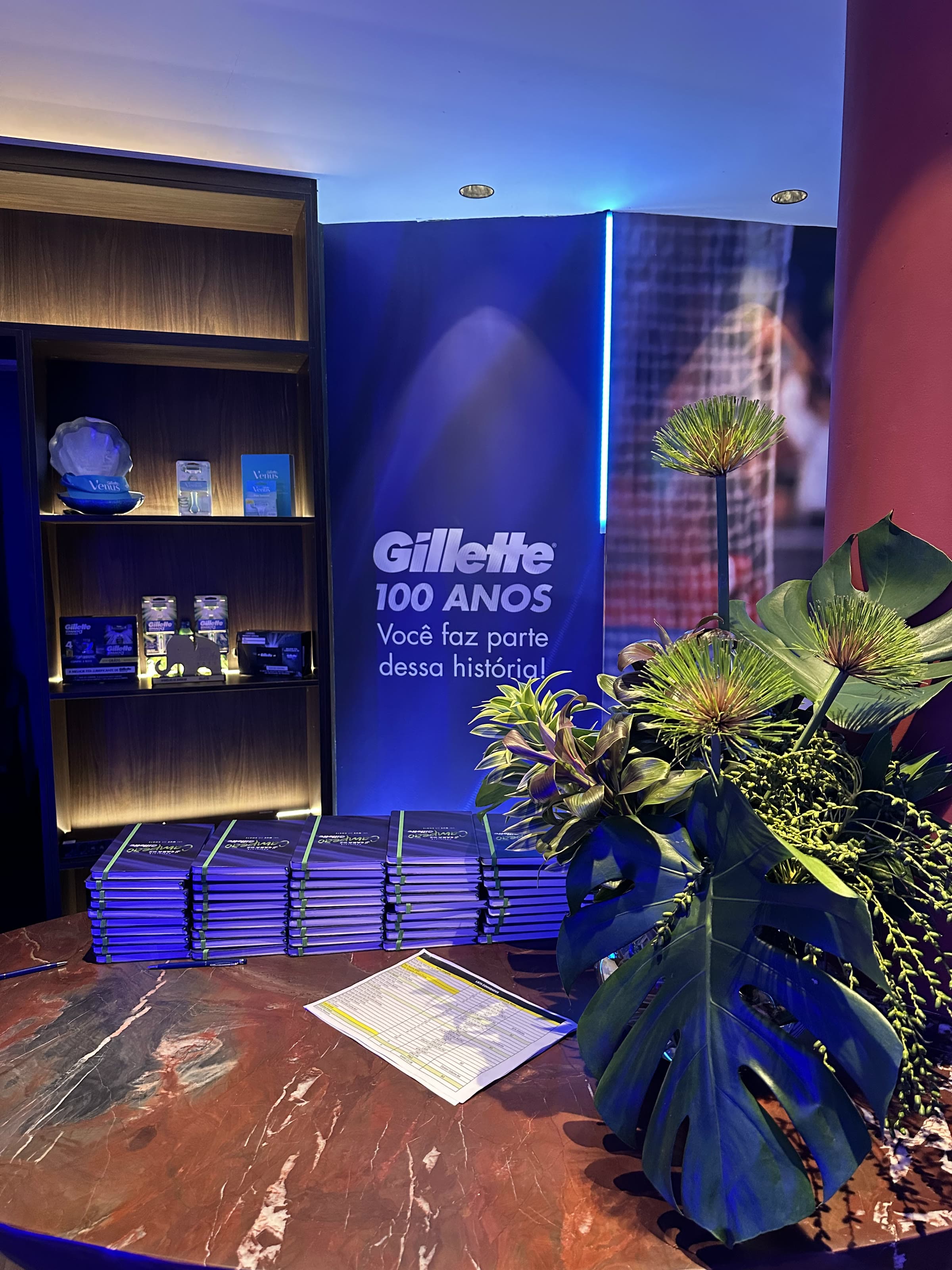 Registro da comemoração de 100 anos da Gillette, São Paulo, 2026.